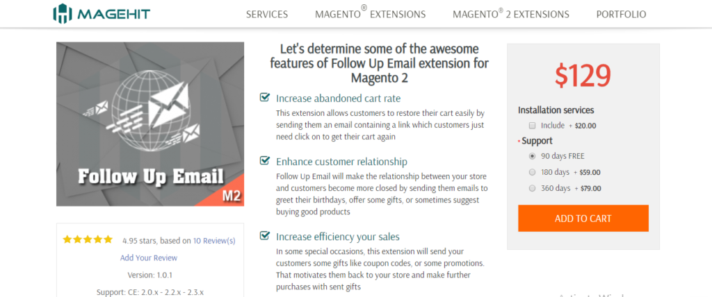 magento 2 follow up email extension
