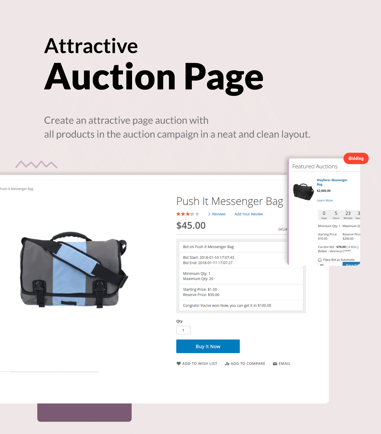 Magento 2 Auction Page