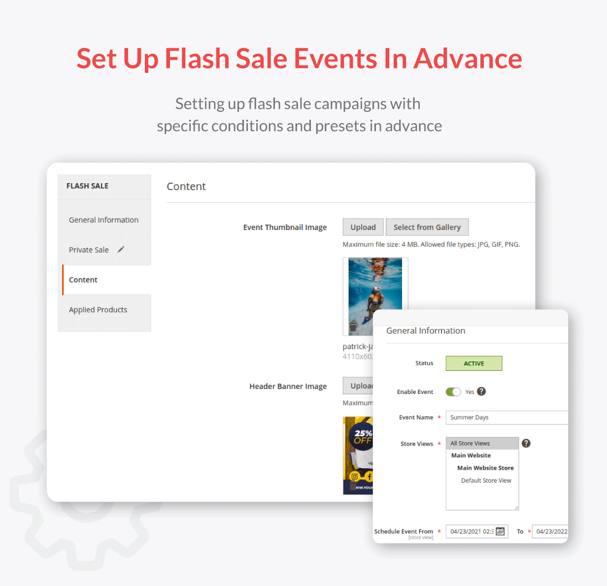 Configuration de la vente flash Magento 2 à partir du backend